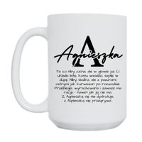 KUBEK Z IMIENIEM "AGNIESZKA" Wzór - Duży 450 ml