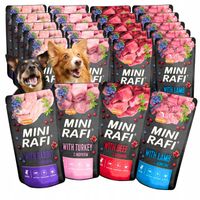 MOKRA KARMA DLA PSA DOLINA NOTECI RAFI MINI MIX SMAKÓW 20X150G MAŁE