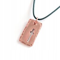 Wisiorek z czystej, polskiej miedzi. Krzyżyk.