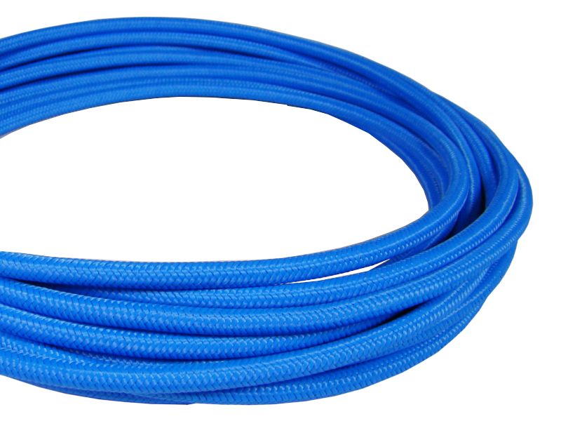 Przewód w oplocie syntetycznym kolor NIEBIESKI 2*0,75 OMY zdjęcie 1