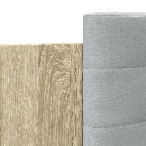 Rama łóżka z wezgłowiem i LED, dąb sonoma, 160x200 cm na Arena.pl