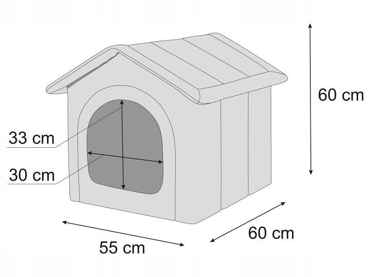 Buda, Legowisko, domek dla psa - 55x60x60 HobbyDog zdjęcie 3