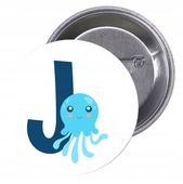 Przypinki buttony LITERKI DLA DZIECI - J