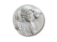 Płaskorzeźba obraz prezent na Komunie Świętą Jezus z Barankiem Pasterz 21cm