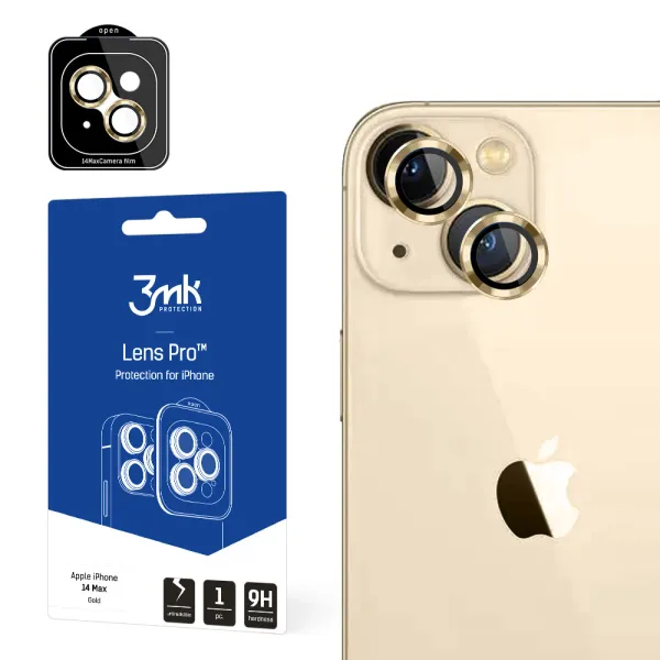 Osłona aparatu 3mk Lens Protection Pro na iPhone 14 Plus - złota zdjęcie 1