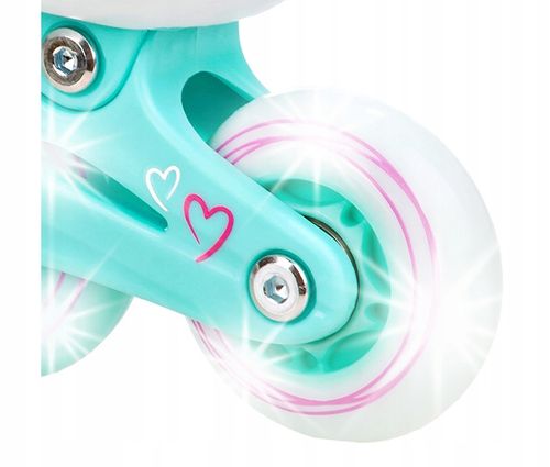 Rolki Wrotki Regulowane 3w1 RAVEN Loret Mint 27-30 Kółka LED na Arena.pl