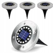 4x Lampka Ogrodowa LED SOLARNA DOGRUNTOWA Wbijana Najazdowa DYSK LED