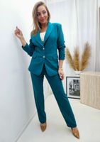 ELEGANCKI DAMSKI GARNITUR GARSONKA KOSTIUM KOMPLET 48 TURKUS