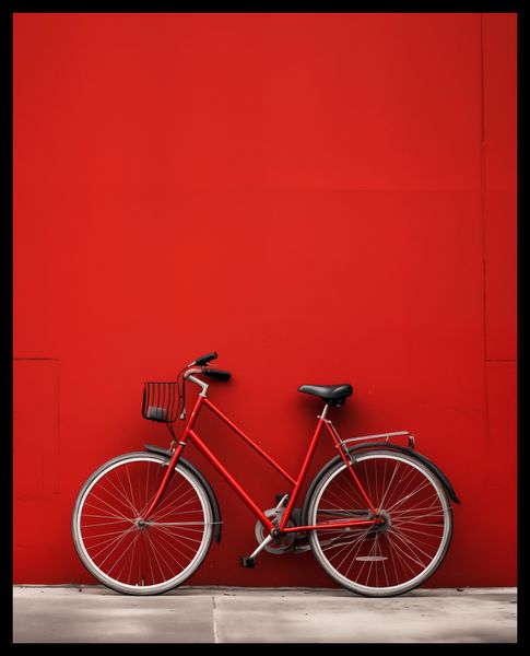 Plakat 40x50cm Czerwony Rower zdjęcie 2