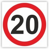 ZNAK DROGOWY Ograniczenie prędkości 20 km b33 40cm