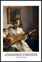 Plakat 61x91,5cm Design Guitar Player, Vermeer Vintage do Salonu