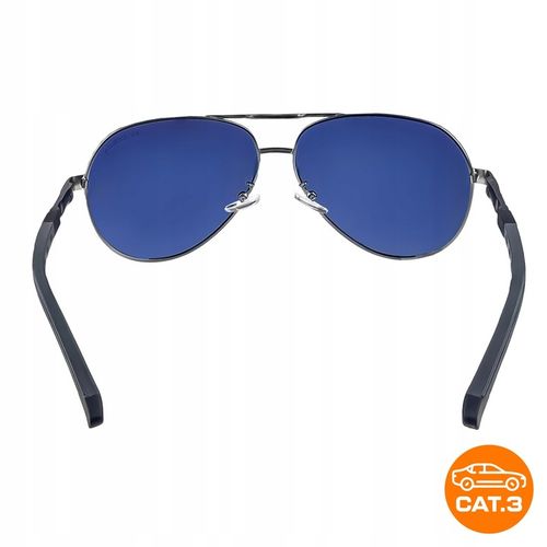 OKULARY PRZECIWSŁONECZNE męskie AVIATOR POLARYZACYJNE PILOTKI UV400 + na Arena.pl