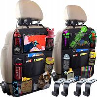 Organizer na Fotel Samochodowy Ochraniacz Osłona + 2 Uchwyty na Zagłówek