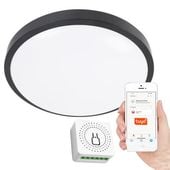 PLAFON LED 18W CZARNY IP44 4000K SMART HOME WIFI TUYA
