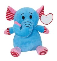 Pluszowy słonik, BEN, niebieski/różowy
