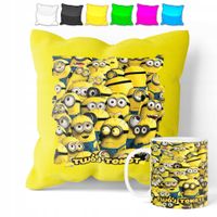 ZESTAW: KUBEK + POSZEWKA - MINIONKI - PREZENT WIELE WZORÓW + IMIĘ