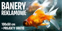 oczkowany BANER REKLAMOWY PLANDEKA 100x50 cm zaprojektowanie GRATIS
