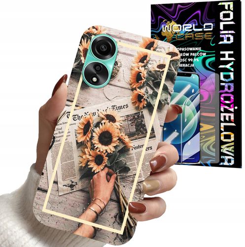 ETUI DO OPPO A78 4G - SŁONECZNIK KWIATY DLA KOBIET PLECKI + FOLIA na Arena.pl