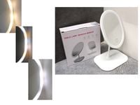lusterko, lustro led owalne 26 x 19 cm białe jednostronne zyt-50503