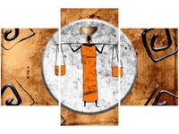 90X60CM OBRAZ AFRYKAŃSKI MEDALION