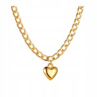 16 0070 Naszyjnik typu choker serce łańcuszek celebrytka