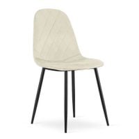 Krzesło tapicerowane ASTI aksamit beżowy do jadalni kuchni i biura