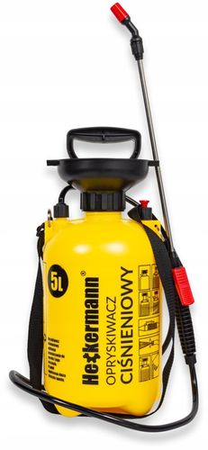 RĘCZNY OPRYSKIWACZ CIŚNIENIOWY SPRYSKIWACZ DUŻA POJEMNOŚĆ 5L REGULACJA DYSZ na Arena.pl