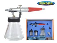 aerograf fengda zestaw dysza 0.5 0.8 1.0 mm wąż 3x zbiornik mini pistolet