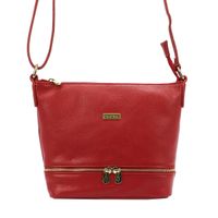 Miejska Skórzana pojemna damska listonoszka torebka na ramię MiaMore