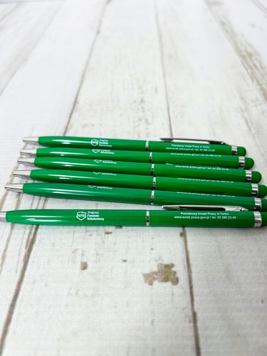 DŁUGOPISY Z NADRUKIEM UV reklamowe RÓŻNE KOLORY 50 szt LOGO TWOJE dane na Arena.pl