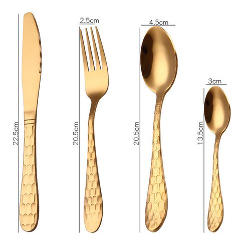 Sztućce - NEW DESIGN -4 Szt - ZŁOTE - HIT na Arena.pl