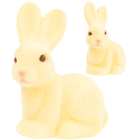 Flokowany Wielkanocny Żółty Króliczek Zajączek Z Satynową Kokardką