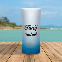 Szklanka 200 ml szroniona z Twoim nadrukiem - Błękitna