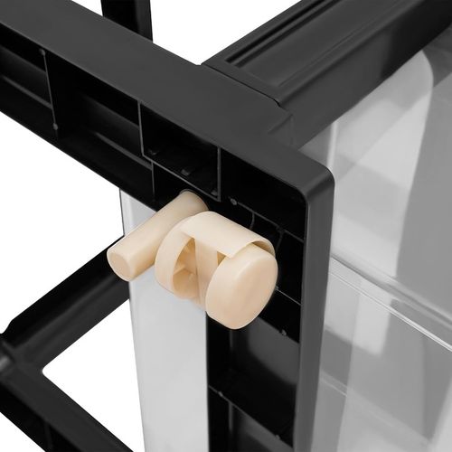 PLASTIKOWY POJEMNIK REGAŁ KOSZ NA ZABAWKI SZUFLADY 5 PÓŁEK na kółkach na Arena.pl