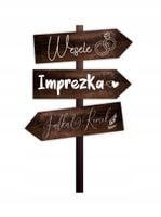TABLICZKI ślubne STRZAŁKI DROGOWSKAZY WESELE napis