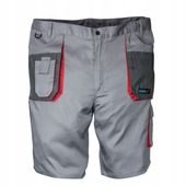 DEDRA SZORTY OCHRONNE SZARE M/50, COMFORT LINE 190G/M2 20%BAWEŁNY BH3ST-M