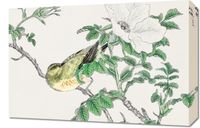Obraz 60x40cm Bulbul and Rosa, Kashu Japoński Vintage do Salonu