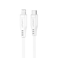 kabel przewód do iphone mfi usb-c - lightning 30w 3a 1.2m biały