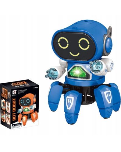 INTERAKTYWNY TAŃCZĄCY ROBOT DISCO LED LED DLA DZIECI niebieski na Arena.pl