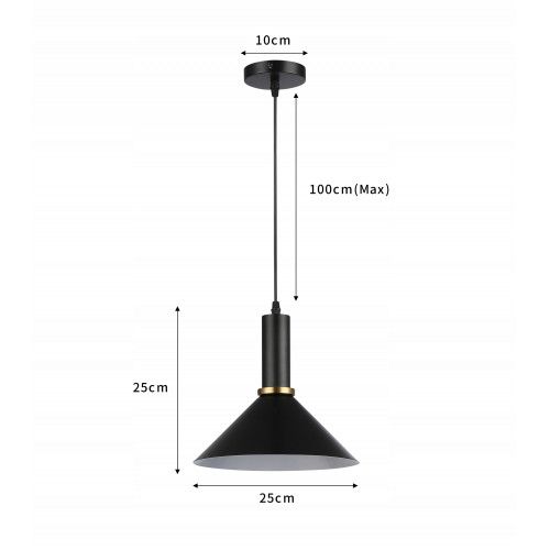 LAMPA WISZĄCA LOFT E27 60W CZARNY MIEDZIANY BIAŁY DESIGN na Arena.pl