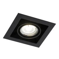 LAMPA sufitowa EBINO 3304 Shilo podtynkowa OPRAWA metalowy wpust kwadratowy czarny