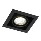 LAMPA sufitowa EBINO 3304 Shilo podtynkowa OPRAWA metalowy wpust kwadratowy czarny