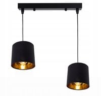 LAMPA WISZĄCA ZWIS żyrandol sufiowa ABAŻUR złoty 2