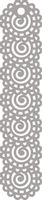 A7 Zawieszka dekor ozdoba ażurowa j szary 18x90 cm
