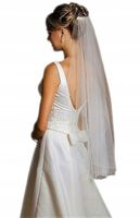 Welon ślubny mgiełka 80cm. JAKOŚĆ biel ecru ivory