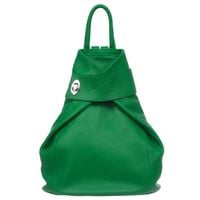 VERA PELLE plecak damski skórzany elegancki trójkątny V561 zielony