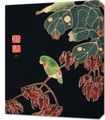 Obraz 50x60cm The Paroquet, Jakuchu Japoński Vintage