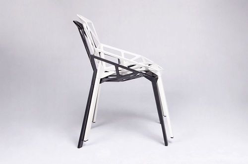 Krzesło SPLIT PREMIUM białe - aluminium, nogi białe na Arena.pl