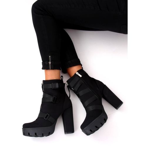Botki na platformie czarne B9026 Black r.36 na Arena.pl