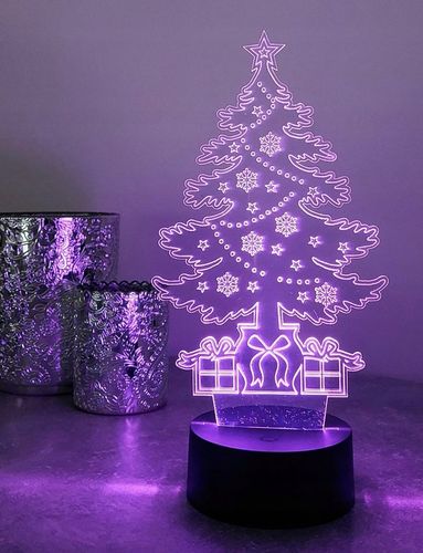 OZDOBA ŚWIĄTECZNA CHOINKA 3D LED KOLORY RGB PILOT na Arena.pl